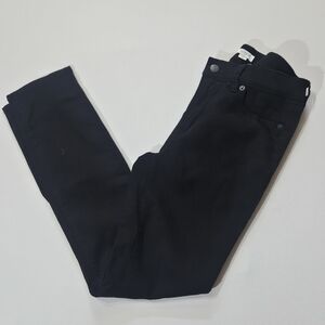 J. Crew Jeans Womens Sz 27 Black Skinny Low Rise Grunge Minimalist Goth Inspired